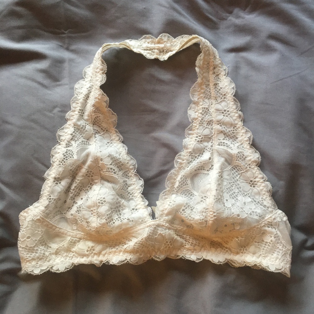 Free People Lace Halter Bralette